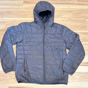 Hawke & Co Men's Dark Gray Hooded Puffer Jacket